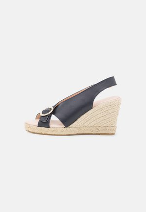 COMFORT LEATHER - Sandálias de plataforma - dark blue