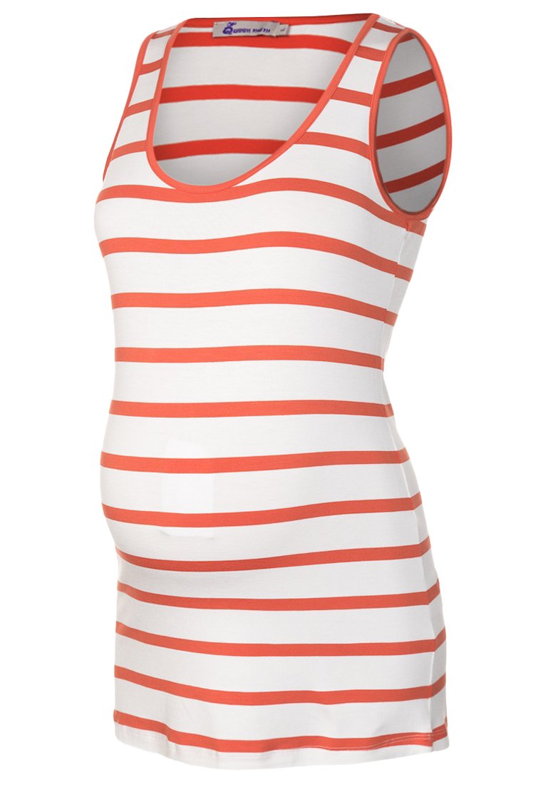 Queen Mum Top oranje/wit