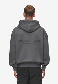 Pegador COLNE LOGO JACKET - Zip-up sweatshirt - washed anthracite/black