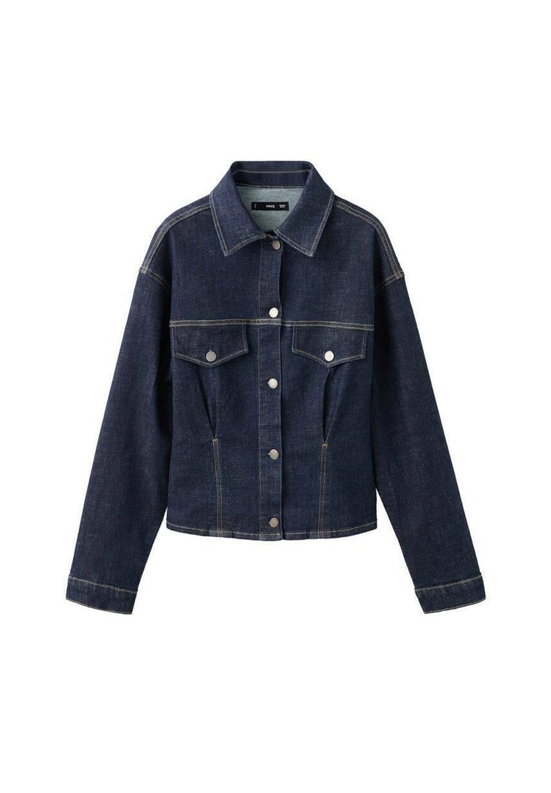 Veste En Jean Femme MNG - Taille XL - Bleu Foncé Délavé - 2 Boutons - Occasion Très Bon état