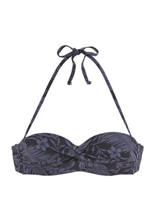 BANDEAU - Bikini-Top - schwarz bedruckt