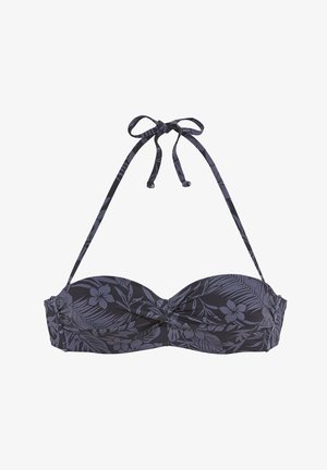 BANDEAU - Bikini-Top - schwarz bedruckt