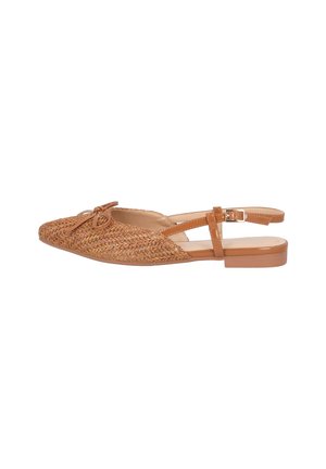 Slingback ballet pumps - camel
