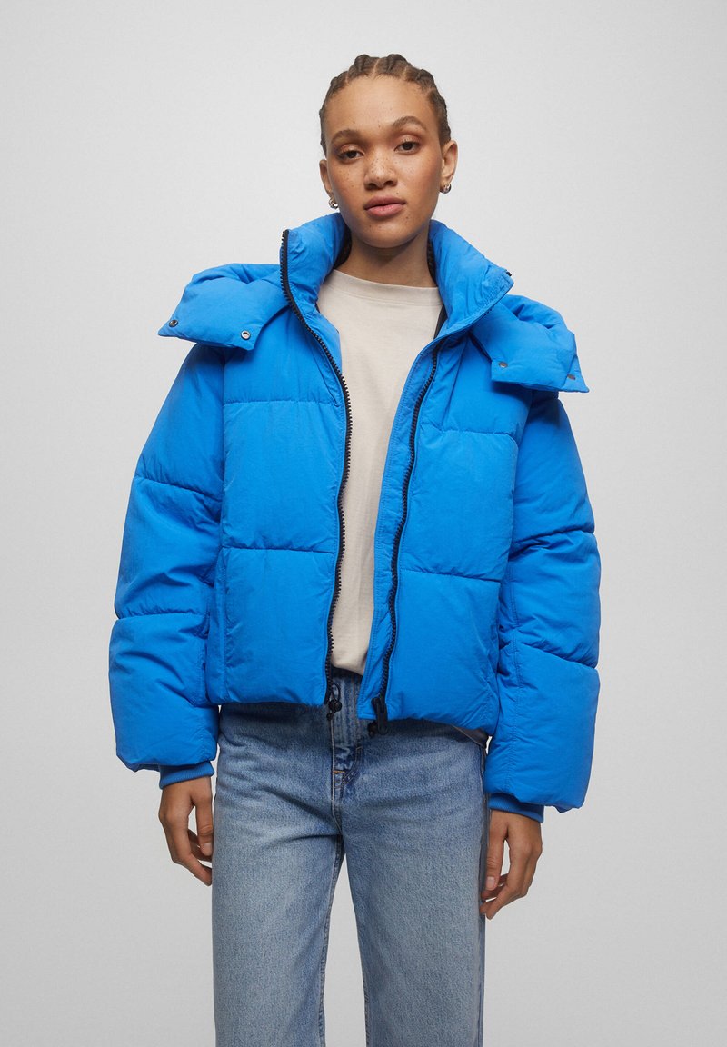 PULL&BEAR SHORT Vinterjakker blue denim/bluedenim Zalando.dk