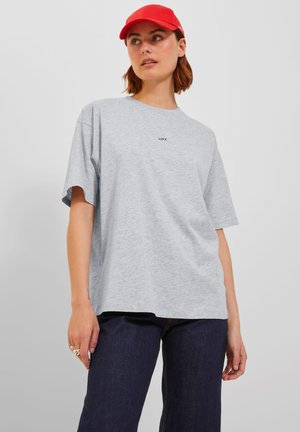 JXANDREA LOOSE LOGO TEE - T-shirt basique - light grey melange