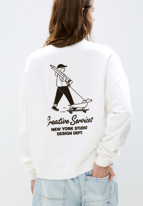 WITH CONTRAST GRAPHIC - Sweatshirt