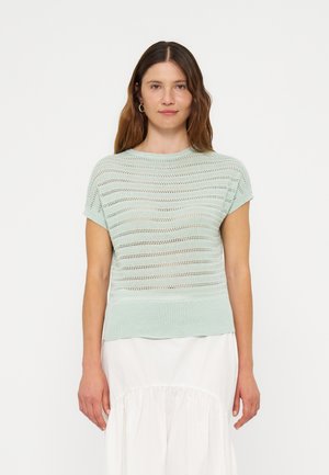 Anna Field, KNITTED POINTELLE TSHIRT - T-shirt basique - light green