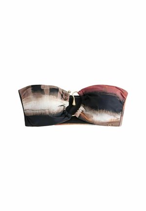 REGULAR FIT - HARDWARE - Haut de bikini - brown black tiedye