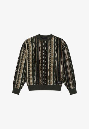 Colucci, FLATKNIT SWEATER - Πουλόβερ - aop green