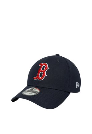 Dark navy baseball cap with red and white Boston Red Sox B logo on front and a curved brim.