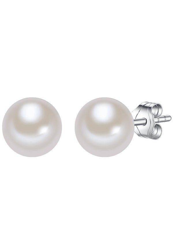 OHRSTECKER STERLING SILBER SÜSSWASSER-ZUCHTPERLE WEISS LULU & JANE PERLENOHRSTECKER - Ohrringe - weiß