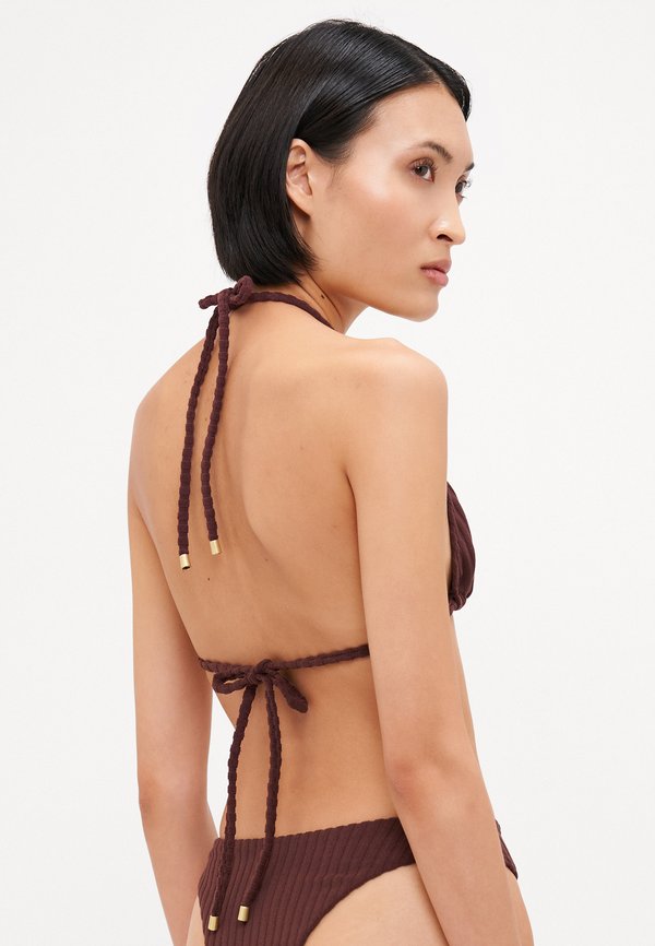 TERRY REMI TRI TOP - Bikini top - choc cherry3