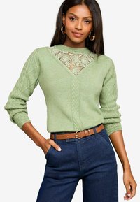 Lipsy YOLK CABLE-REGULAR FIT - Džemperis - green