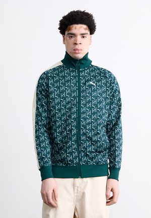 Puma T7 TRACK JACKET - Zip-up sweatshirt - green terrain