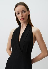 Jimmy Key DOUBLE BREASTED NECK MIDI - Cocktailkleid/festliches Kleid - black