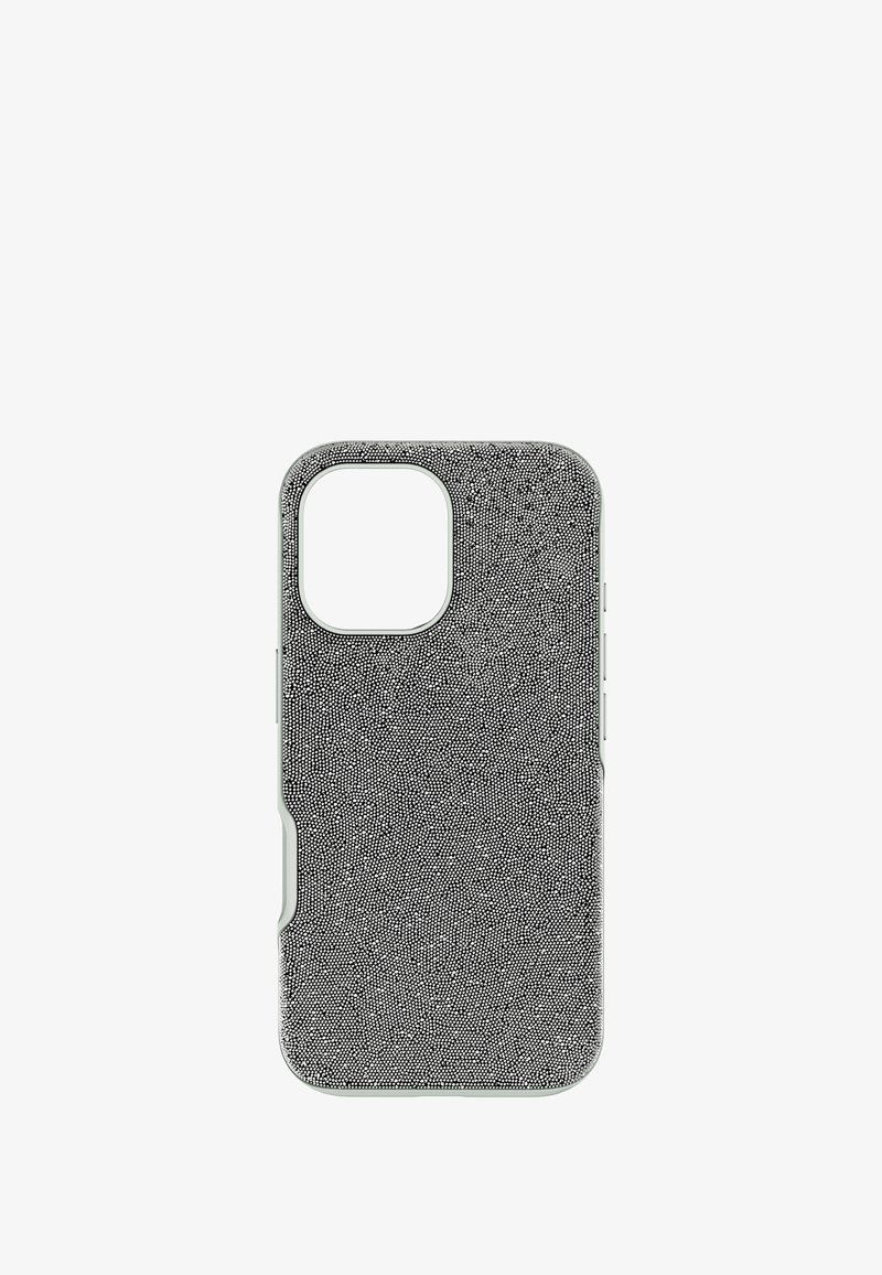 Czarne teksturowane etui na telefon z wzorem z kropek, otwartym miejscem na aparat i bocznymi przyciskami. Smukły design z gładką, wytrzymałą powierzchnią.