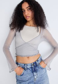 BDG Urban Outfitters - SHEER TIE - Cardigan - grey Thumbnail Image 1