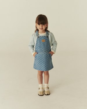 Copenhagen Colors ORGANIC QUILTED SPENCER DRESS - Vestito di jeans - blue denim