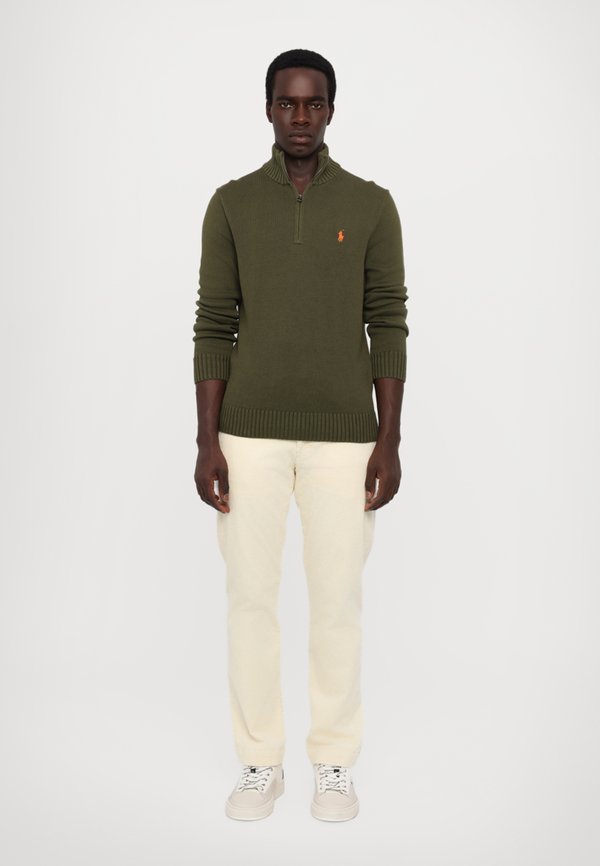 COTTON QUARTER ZIP SWEATER - Jumper - new olive2