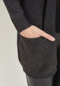 VILA VIRIL OPEN  - Chaqueta de punto - dark grey melange