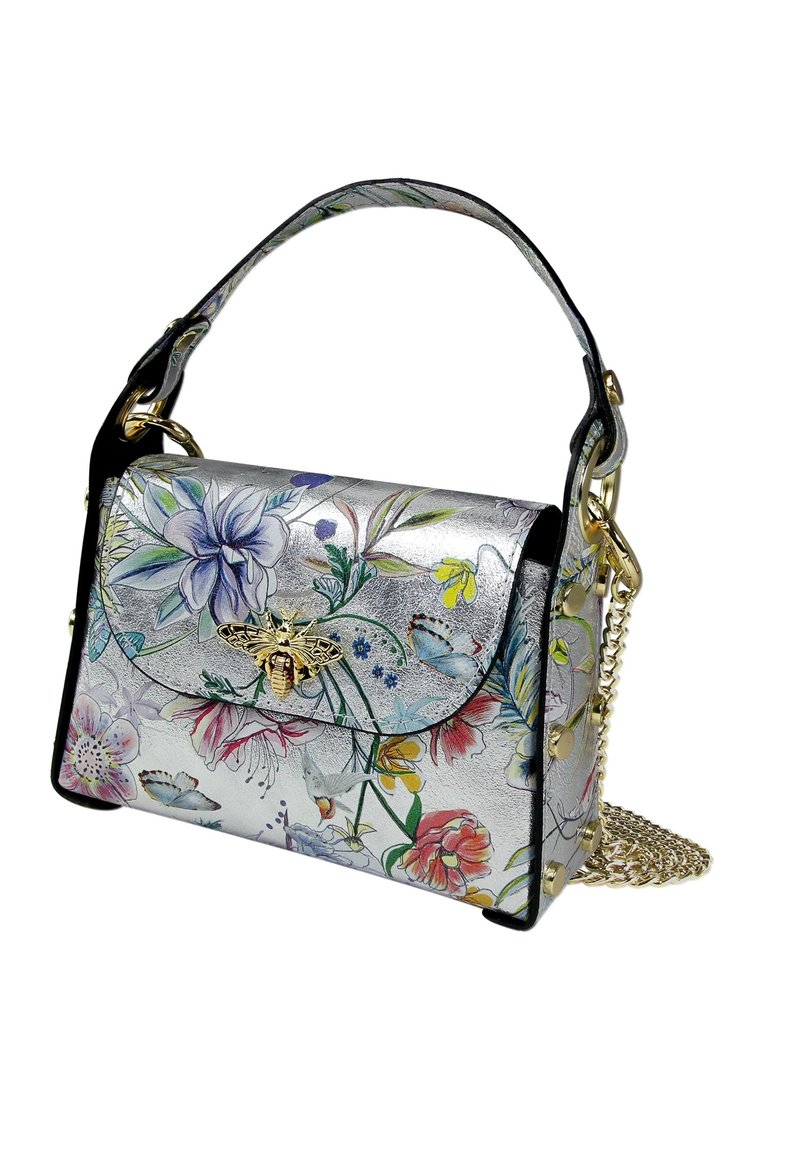 DrachenLeder Handtas - silber, farbig