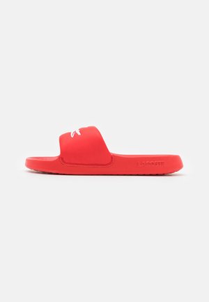 Lacoste CROCO 1.0 - Pantolette flach - red/white