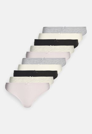 GEORGINA 10 PACK - Thong - black/grey/pink