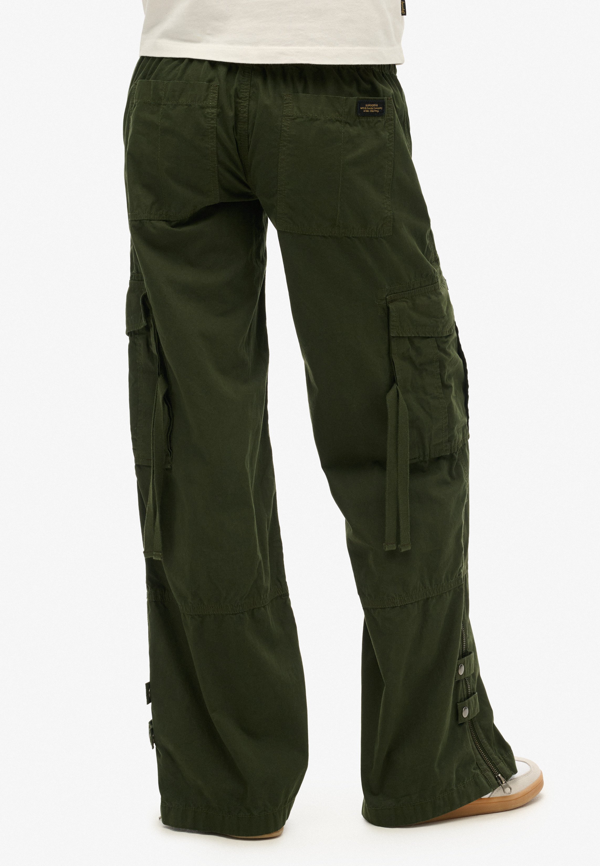 Pantalon Cargo Femme Taille élastique - Confortable, Poches Latérales - Pour Maison, Quotidien, Détente - Taille Unique - 2
