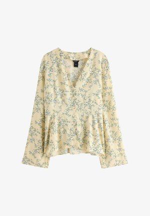 Lindex, LINDEX BLOUSE WITH FLOWERPRINT LINDEX - Pusero - light yellow