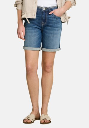 TOM TAILOR, TTMAYA TAPERED BERMUDA JEANS SHORTS MIT STRETCH - Jeans Shorts - used mid stone blue denim