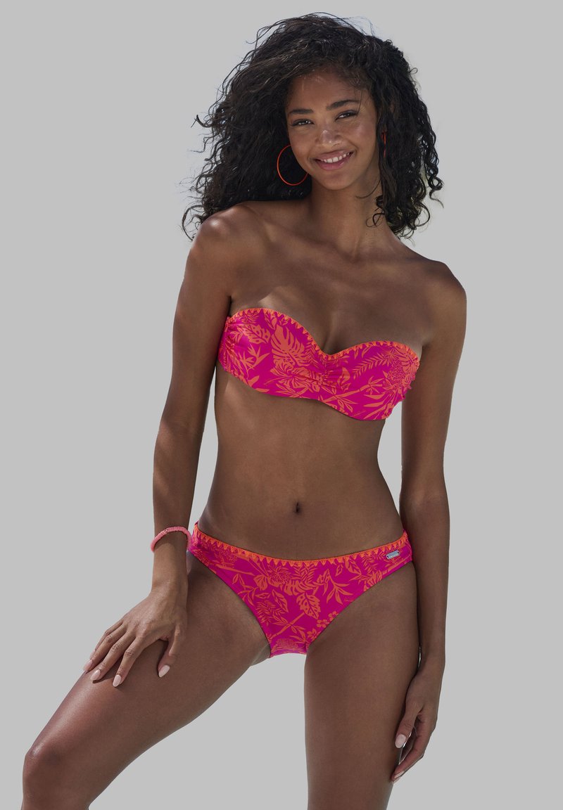 Venice Beach - SET - Bikini - orange pink bedruckt, Enlarge