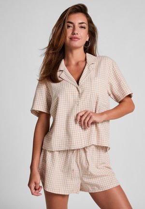 CHECK - Pyjama top - white