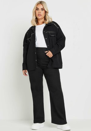 Yours Clothing WIDE LEG - Jean flare - black