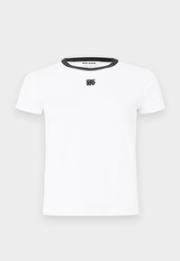NEW YORK STACK PATCH LOGO EMBROIDERY RINGER SHORT SLEEVE TEE - Basic T-shirt - white/black