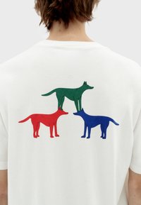 Thinking Mu PERRITOS - T-shirt imprimé - white