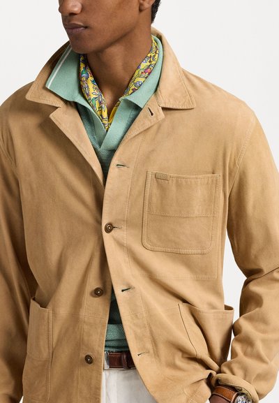 Polo Ralph Lauren SUEDE UTILITY JACKET - Giacca di pelle - berkshire tan