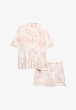 Marks & Spencer, SOFT TOUCH PRINTED REVERE SHORTIE SET - Pyjama - pink mix