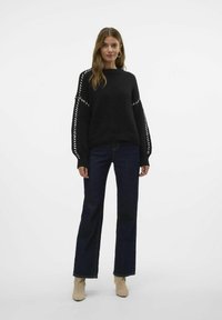 Vero Moda VMFENG O NECK  - Strickpullover - black