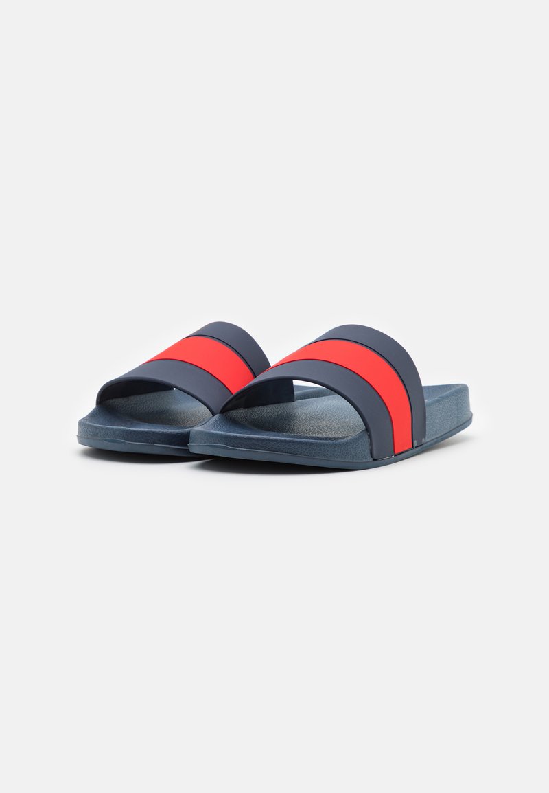 Herren Sandalen | Pier One Pantolette flach dark blue/dunkelblau - WM31391 Herren Sandalen | Pier One Pantolette flach dark blue/dunkelblau - WM31391
