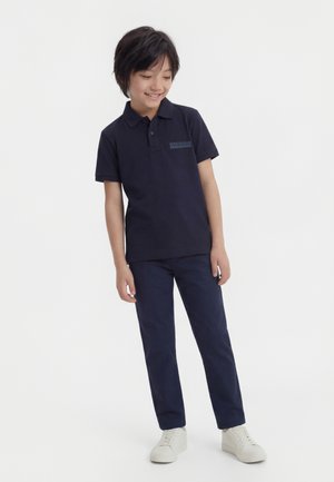 NEW BOX LOGO UNISEX - Polokošeľa - blu marine