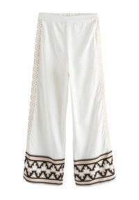 WIDE LEG - Kelnės - black white