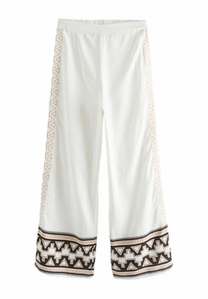 WIDE LEG - Broek - black white