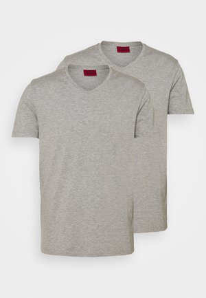 V NECK 2 PACK - T-shirt basique - grey