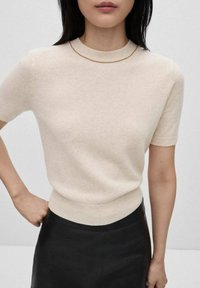 Mango Tricou basic - beige