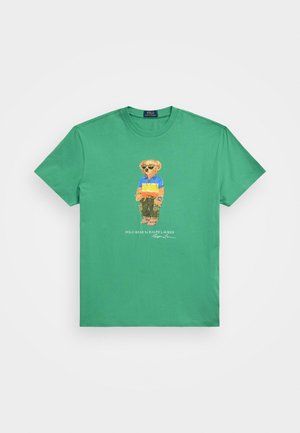Polo Ralph Lauren CUSTOM SLIM FIT POLO BEAR JERSEY T-SHIRT - Print T-shirt - raft green