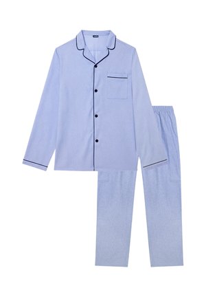 Yamamay, FRONT-OPENED LONG SET DAILY - Pyjama set - light blue