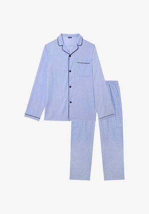 Yamamay, FRONT-OPENED LONG SET DAILY - Nachtwäsche Set - light blue