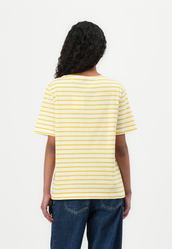 STRIPE BOAT NECK - Print T-shirt2