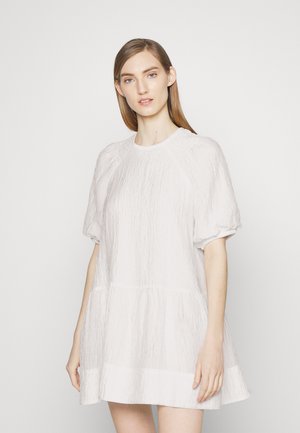 TIERED SHORT SLEEVE DAY DRESS - Day dress - blanc de blanc