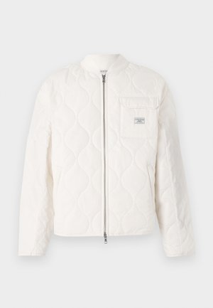 Guess Jeans QUILTED PUFFER JACKET - Light jacket - pristine white